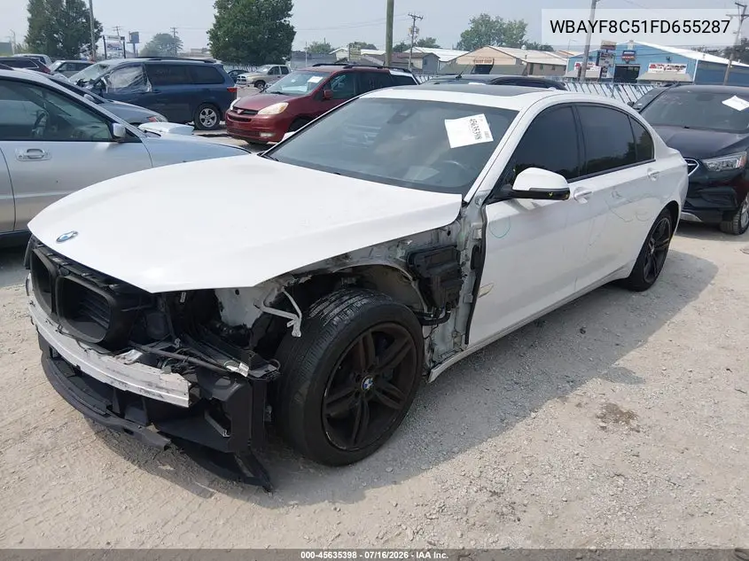 2015 BMW 750Li xDrive VIN: WBAYF8C51FD655287 Lot: 45635398