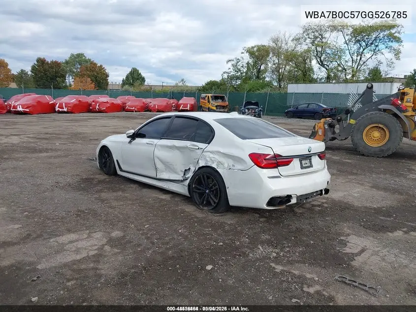 WBA7B0C57GG526785 2016 BMW 750I xDrive