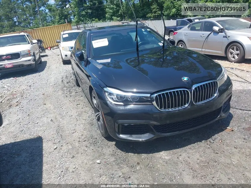 2017 BMW 740I VIN: WBA7E2C50HG739985 Lot: 45095185