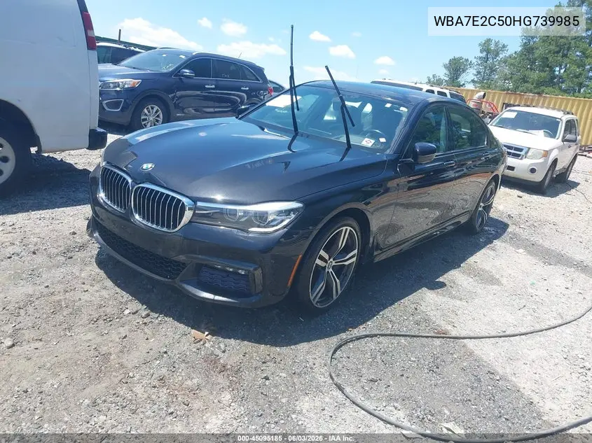 2017 BMW 740I VIN: WBA7E2C50HG739985 Lot: 45095185