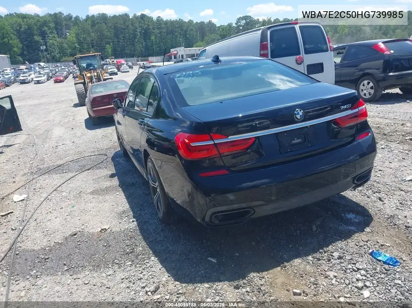 2017 BMW 740I VIN: WBA7E2C50HG739985 Lot: 45095185