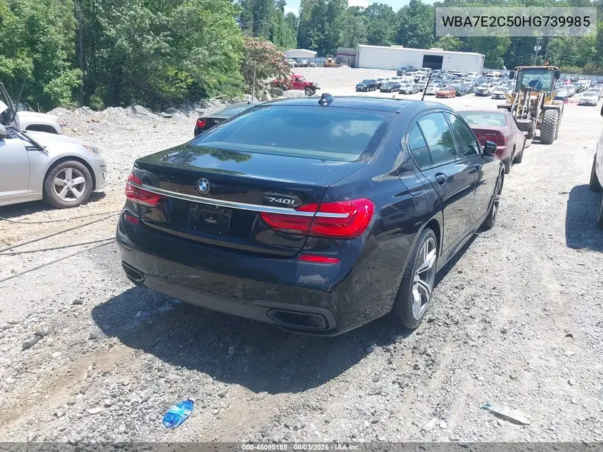 2017 BMW 740I VIN: WBA7E2C50HG739985 Lot: 45095185