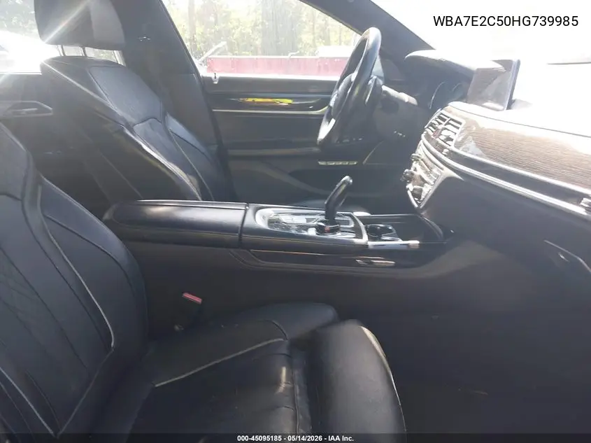 2017 BMW 740I VIN: WBA7E2C50HG739985 Lot: 45095185