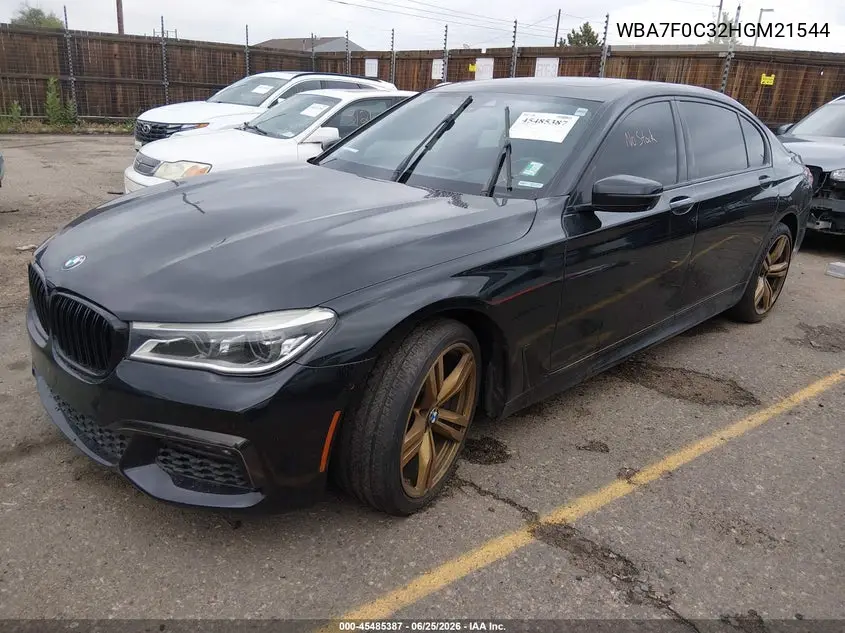 2017 BMW 750I VIN: WBA7F0C32HGM21544 Lot: 45485387