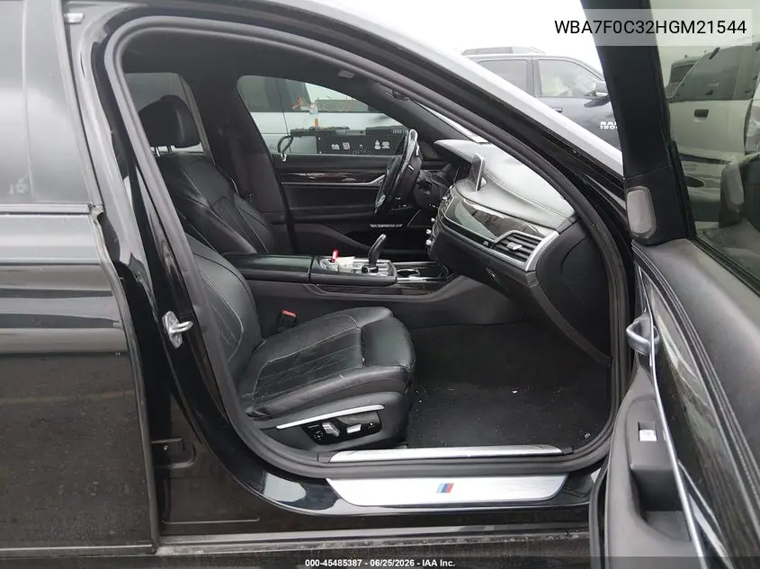 2017 BMW 750I VIN: WBA7F0C32HGM21544 Lot: 45485387