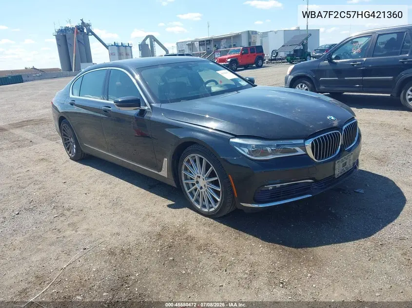 2017 BMW Alpina B7 xDrive VIN: WBA7F2C57HG421360 Lot: 45580472