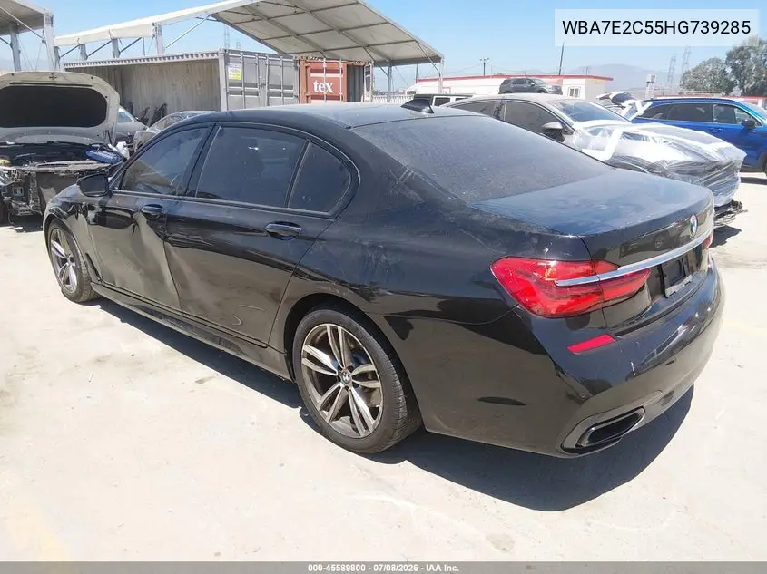 2017 BMW 740I VIN: WBA7E2C55HG739285 Lot: 45589800