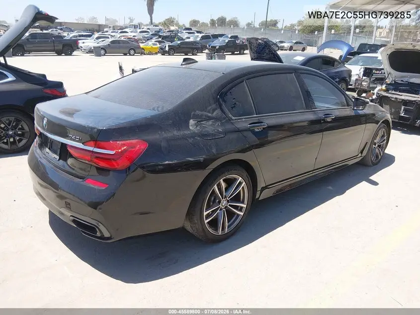 2017 BMW 740I VIN: WBA7E2C55HG739285 Lot: 45589800