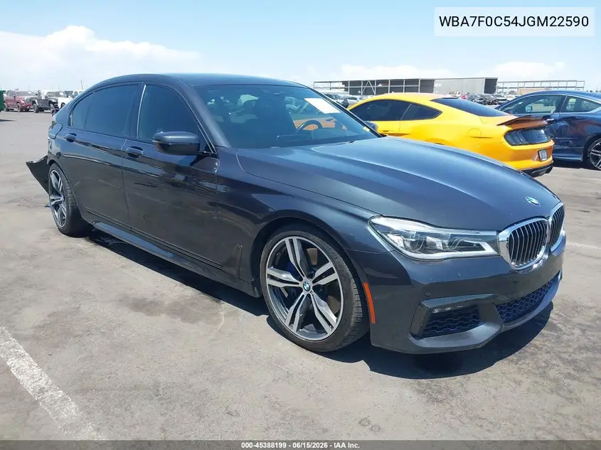 2018 BMW 7 Series 750I VIN: WBA7F0C54JGM22590 Lot: 45388199