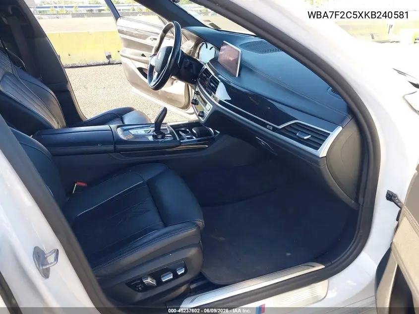 2019 BMW 750I xDrive VIN: WBA7F2C5XKB240581 Lot: 45237602
