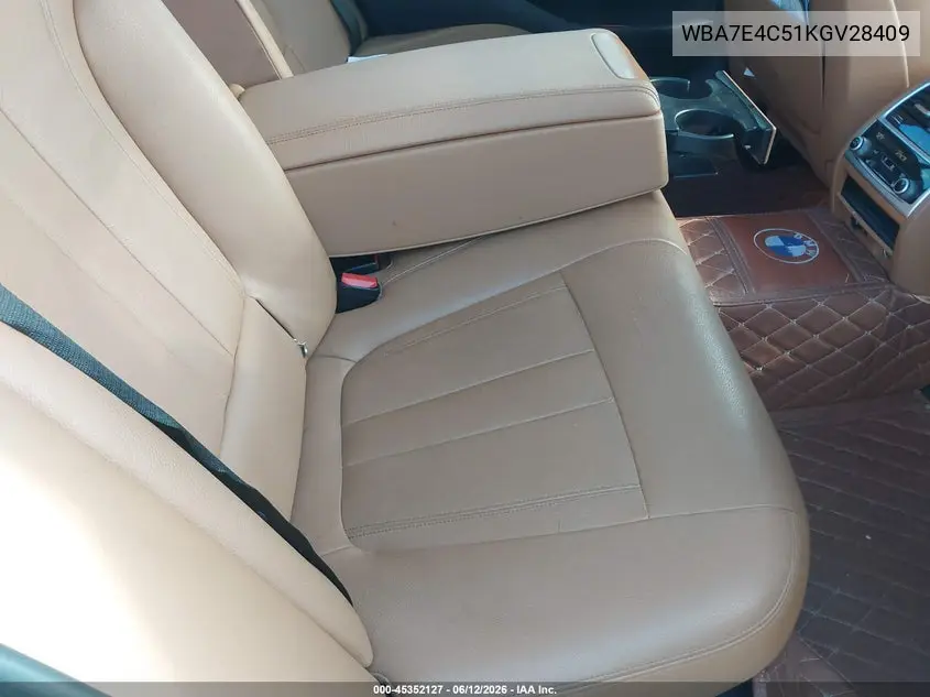 2019 BMW 740I xDrive VIN: WBA7E4C51KGV28409 Lot: 45352127