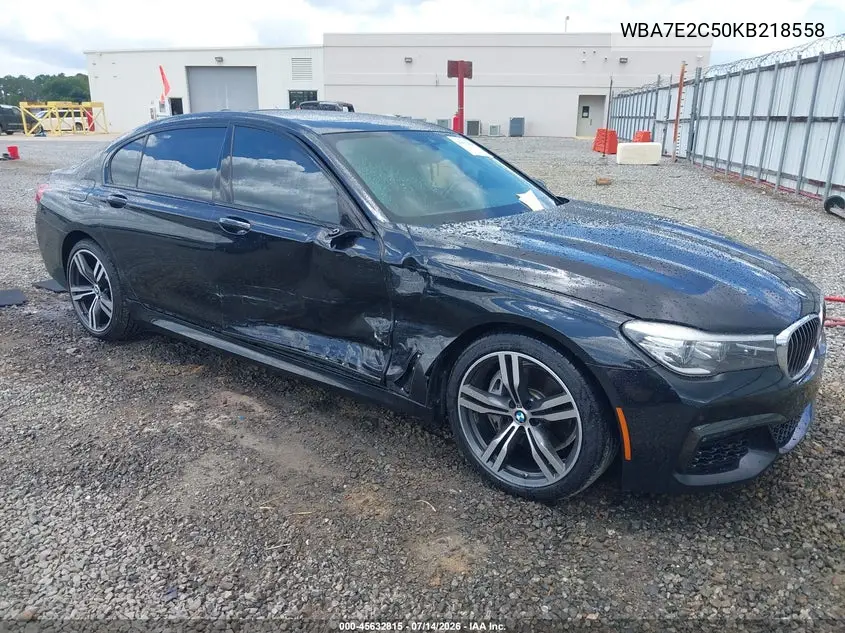 2019 BMW 740I VIN: WBA7E2C50KB218558 Lot: 45632815