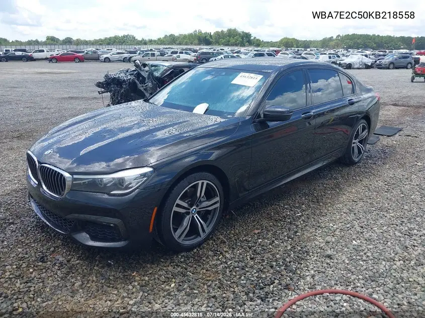 2019 BMW 740I VIN: WBA7E2C50KB218558 Lot: 45632815