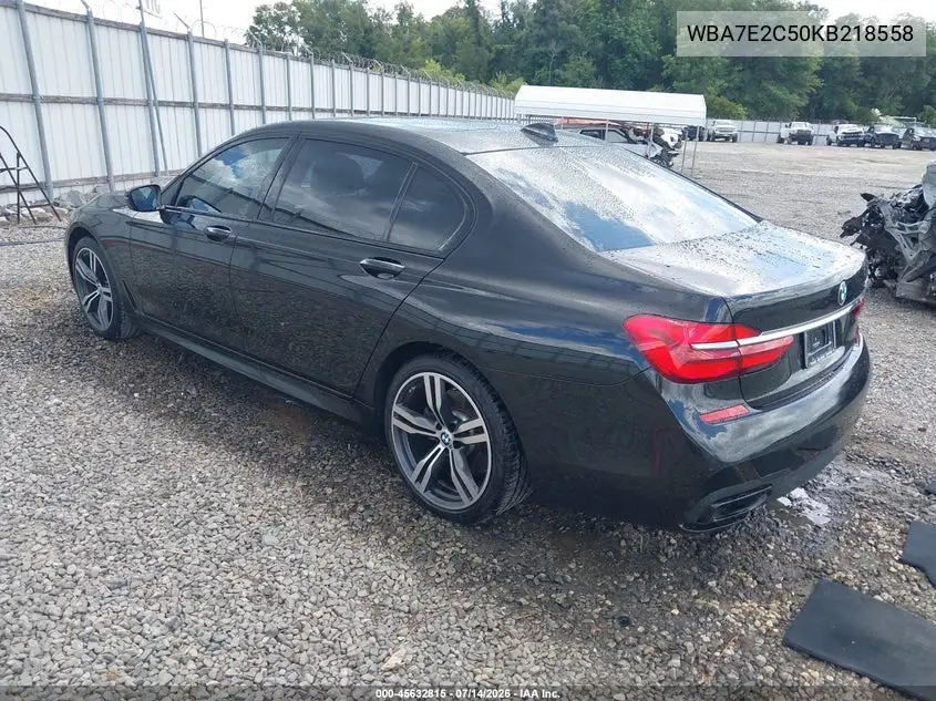2019 BMW 740I VIN: WBA7E2C50KB218558 Lot: 45632815