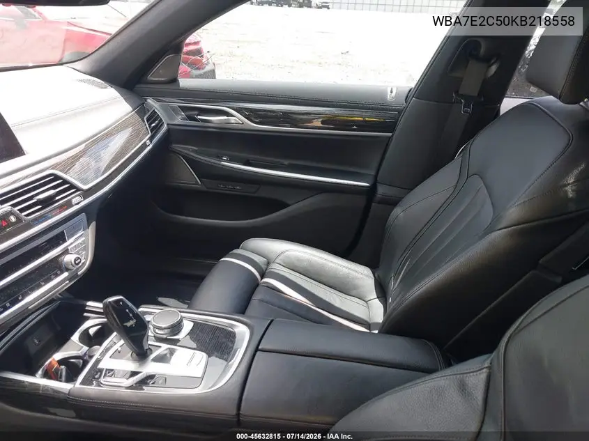 2019 BMW 740I VIN: WBA7E2C50KB218558 Lot: 45632815