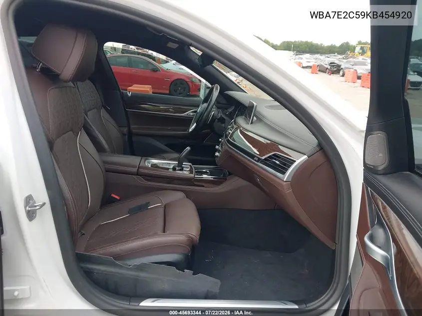 2019 BMW 740I VIN: WBA7E2C59KB454920 Lot: 45693344