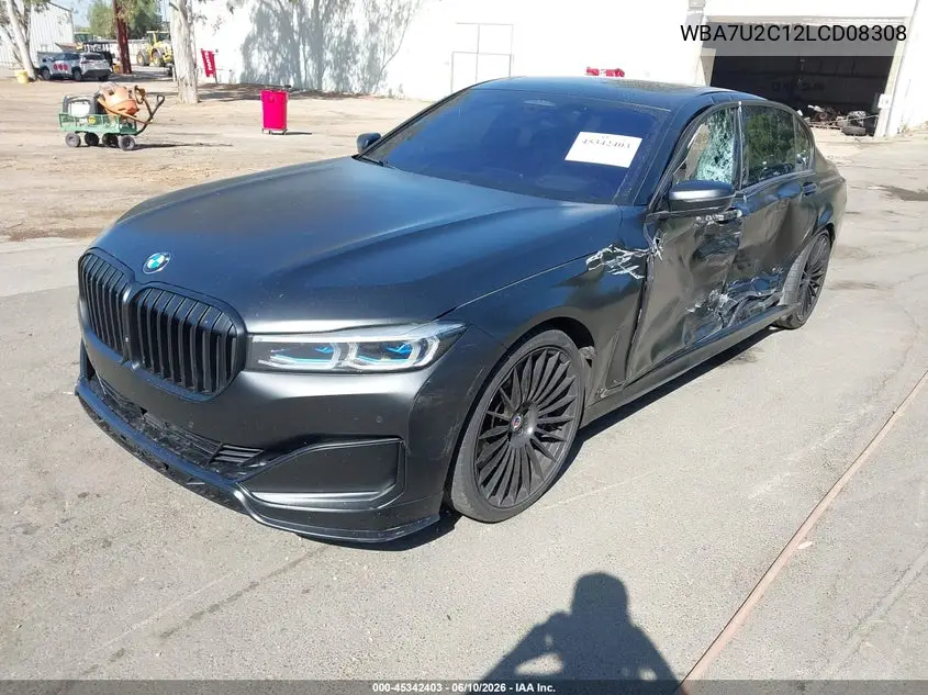 2020 BMW Alpina B7 xDrive VIN: WBA7U2C12LCD08308 Lot: 45342403