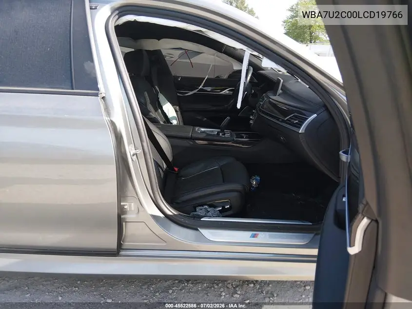 2020 BMW 750I xDrive VIN: WBA7U2C00LCD19766 Lot: 45522586