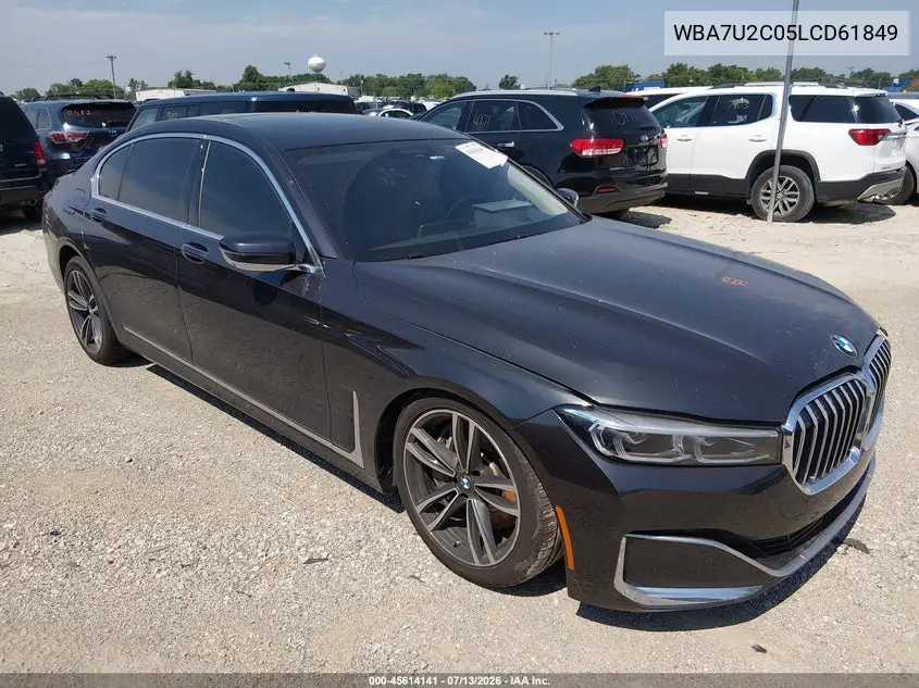 2020 BMW 750I xDrive VIN: WBA7U2C05LCD61849 Lot: 45614141