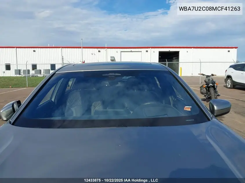 2021 BMW 750Li xDrive VIN: WBA7U2C08MCF41263 Lot: 12433875x