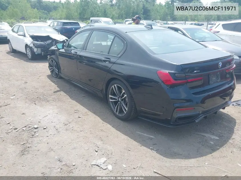 2021 BMW 750I xDrive VIN: WBA7U2C06MCF11971 Lot: 45327263