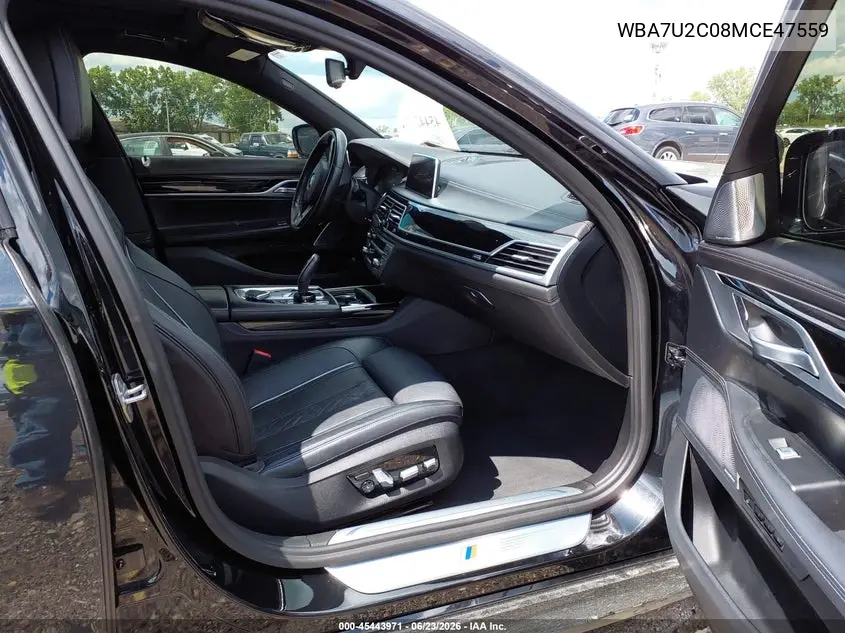 2021 BMW 750I xDrive VIN: WBA7U2C08MCE47559 Lot: 45443971