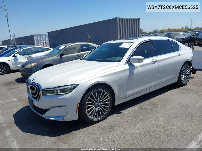 2021 BMW 740I VIN: WBA7T2C0XMCE56525 Lot: 45539893