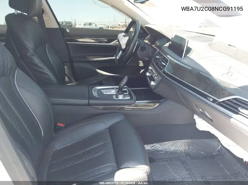 2022 BMW 750 I xDrive VIN: WBA7U2C08NCG91195 Lot: 45523711