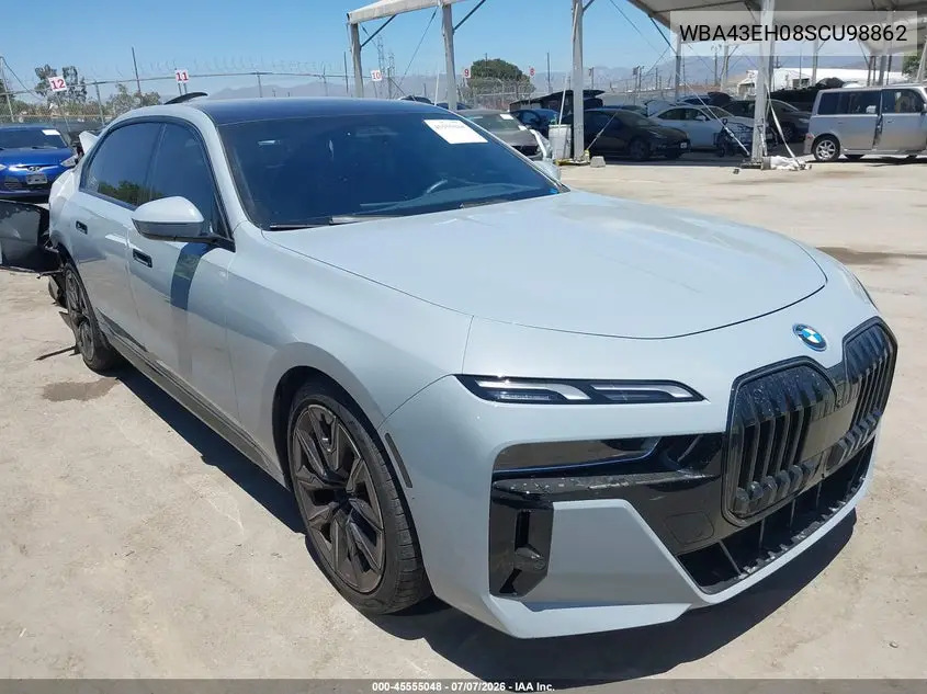 2025 BMW 750E xDrive VIN: WBA43EH08SCU98862 Lot: 45555048