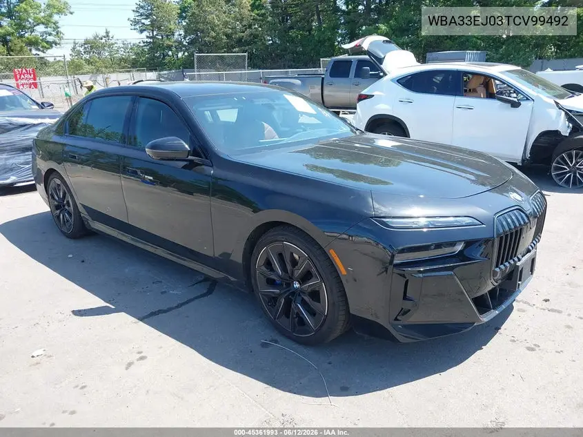 2026 BMW 760I xDrive VIN: WBA33EJ03TCV99492 Lot: 45361993