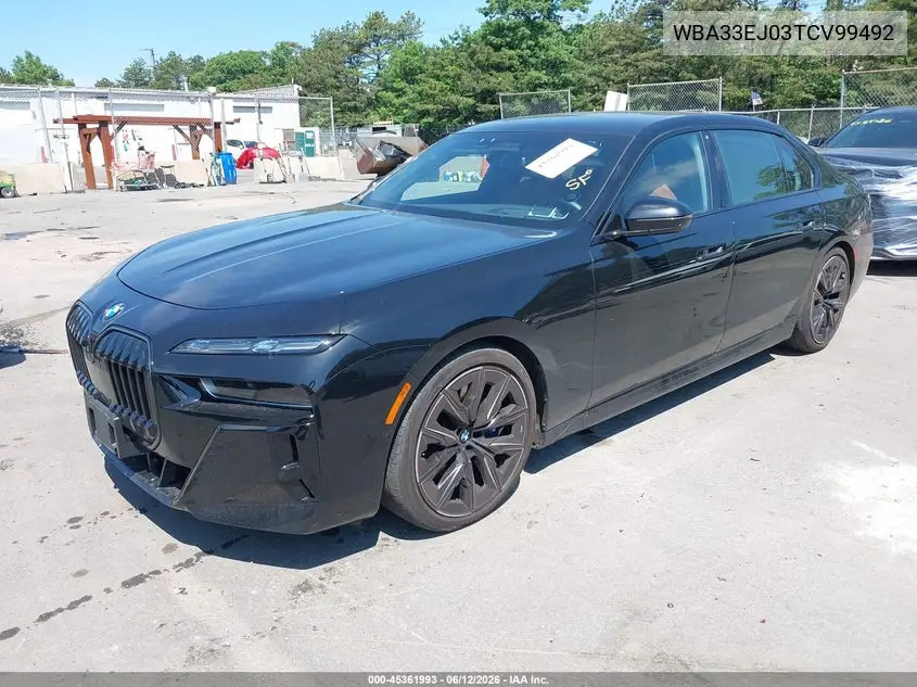 2026 BMW 760I xDrive VIN: WBA33EJ03TCV99492 Lot: 45361993
