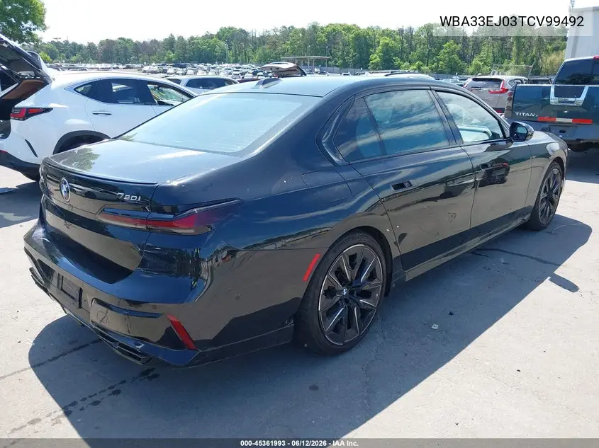 2026 BMW 760I xDrive VIN: WBA33EJ03TCV99492 Lot: 45361993