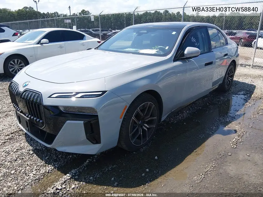 2026 BMW 740I xDrive VIN: WBA33EH03TCW58840 Lot: 45576507