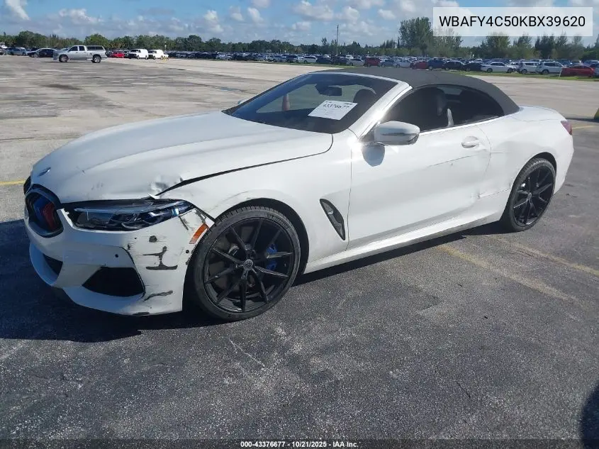 2019 BMW M850I xDrive VIN: WBAFY4C50KBX39620 Lot: 43376677