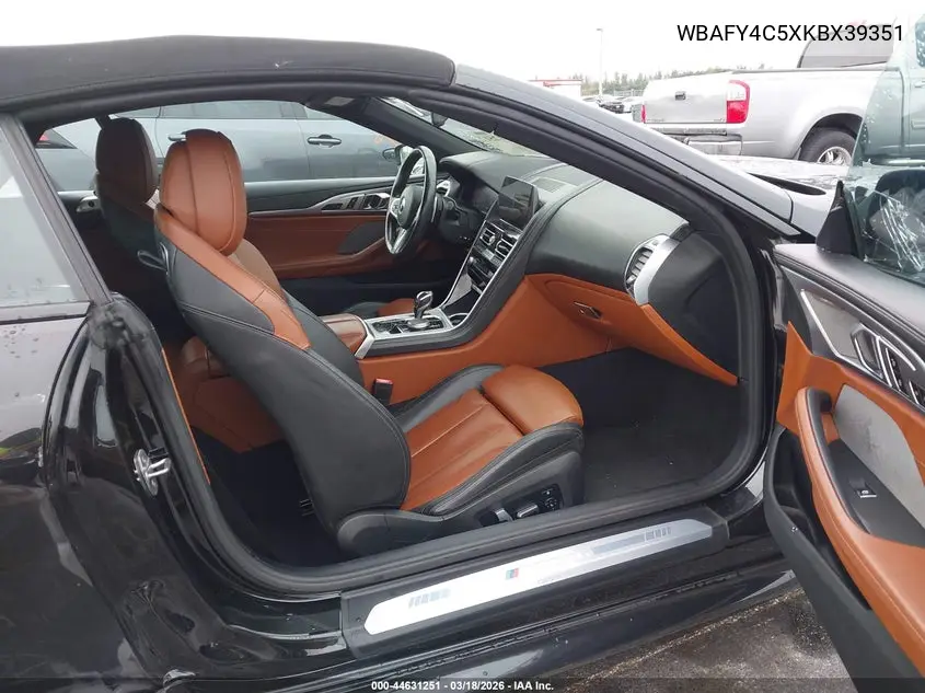 2019 BMW M850I xDrive VIN: WBAFY4C5XKBX39351 Lot: 44631251