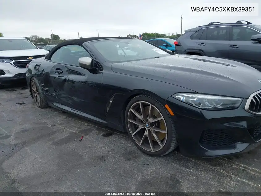 2019 BMW M850I xDrive VIN: WBAFY4C5XKBX39351 Lot: 44631251