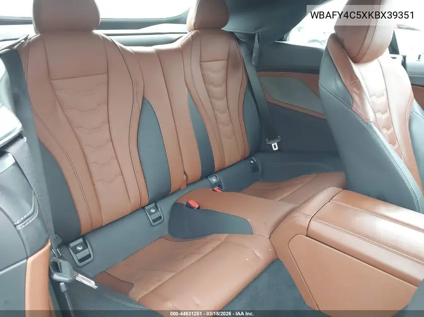 2019 BMW M850I xDrive VIN: WBAFY4C5XKBX39351 Lot: 44631251