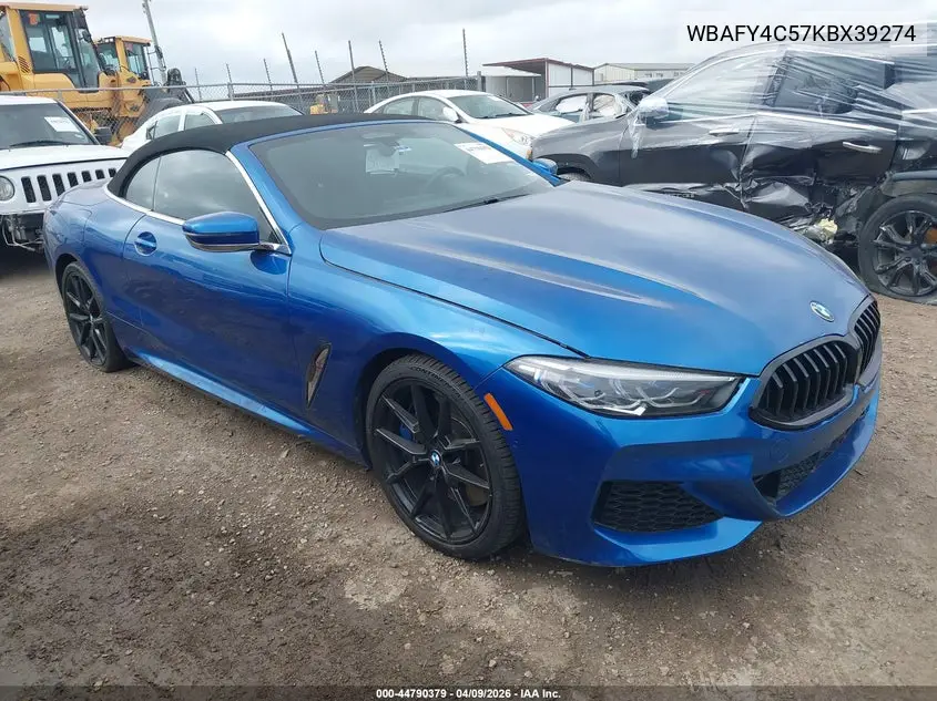 2019 BMW M850I xDrive VIN: WBAFY4C57KBX39274 Lot: 44790379