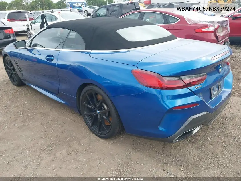 2019 BMW M850I xDrive VIN: WBAFY4C57KBX39274 Lot: 44790379