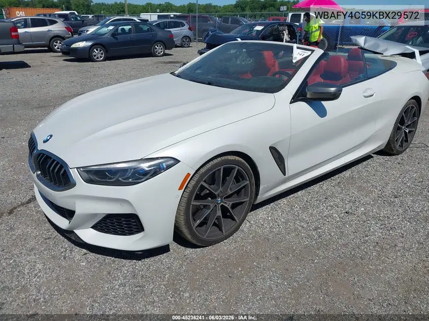 2019 BMW M850I xDrive VIN: WBAFY4C59KBX29572 Lot: 45236241