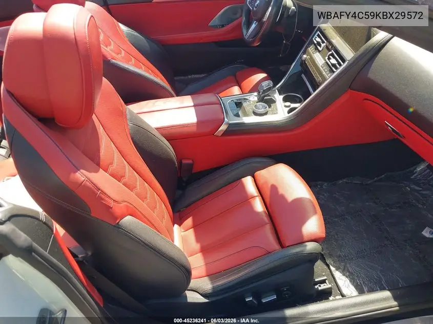 2019 BMW M850I xDrive VIN: WBAFY4C59KBX29572 Lot: 45236241