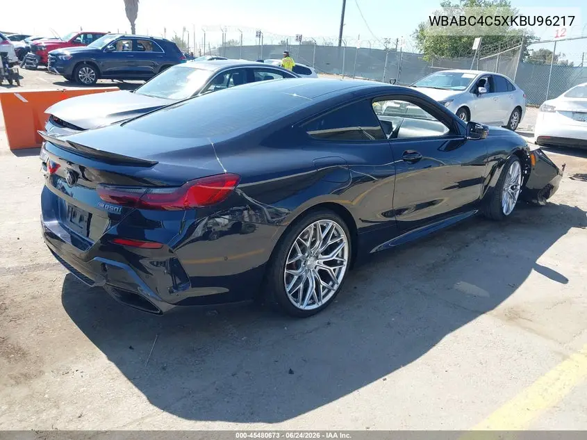 2019 BMW M850I xDrive VIN: WBABC4C5XKBU96217 Lot: 45480673
