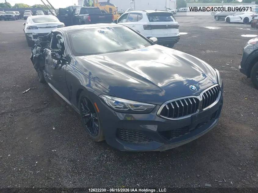 2020 BMW M850I xDrive VIN: WBABC4C03LBU96971 Lot: 12622230