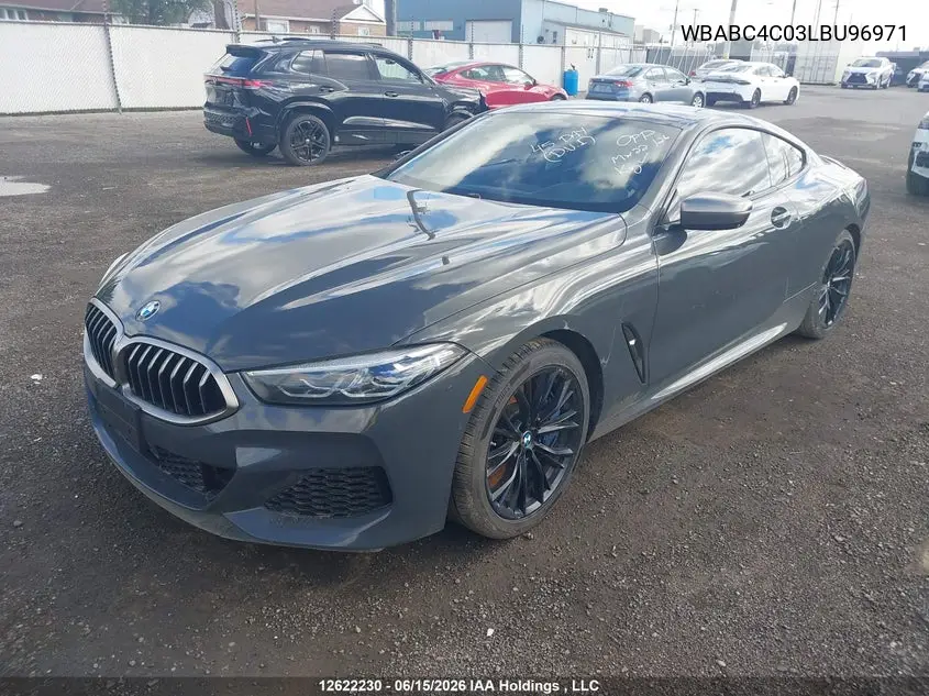 2020 BMW M850I xDrive VIN: WBABC4C03LBU96971 Lot: 12622230