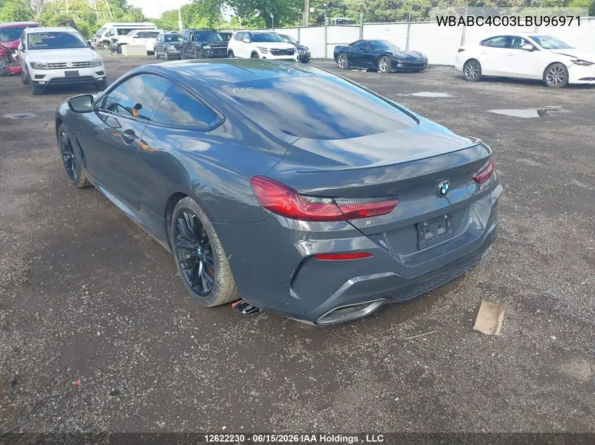 2020 BMW M850I xDrive VIN: WBABC4C03LBU96971 Lot: 12622230