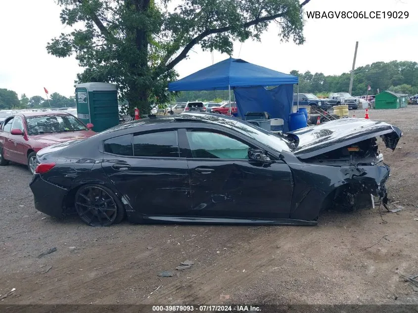 2020 BMW M850I Gtan Coupe xDrive VIN: WBAGV8C06LCE19029 Lot: 39879093