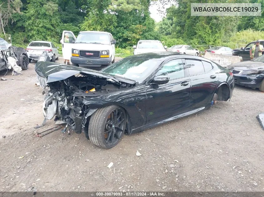 2020 BMW M850I Gtan Coupe xDrive VIN: WBAGV8C06LCE19029 Lot: 39879093