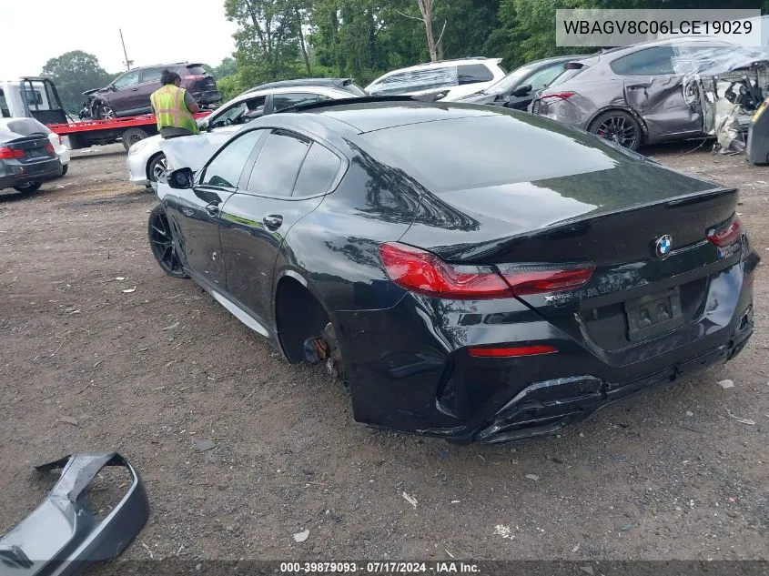 2020 BMW M850I Gtan Coupe xDrive VIN: WBAGV8C06LCE19029 Lot: 39879093