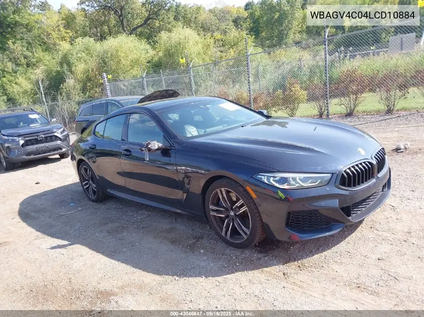 2020 BMW 840I Gran Coupe xDrive VIN: WBAGV4C04LCD10884 Lot: 43046647
