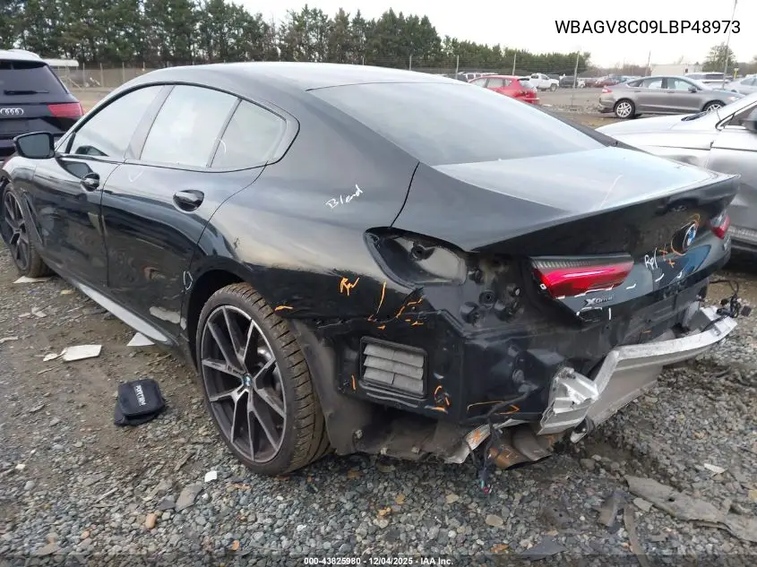 2020 BMW M850I Gtan Coupe xDrive VIN: WBAGV8C09LBP48973 Lot: 43825980